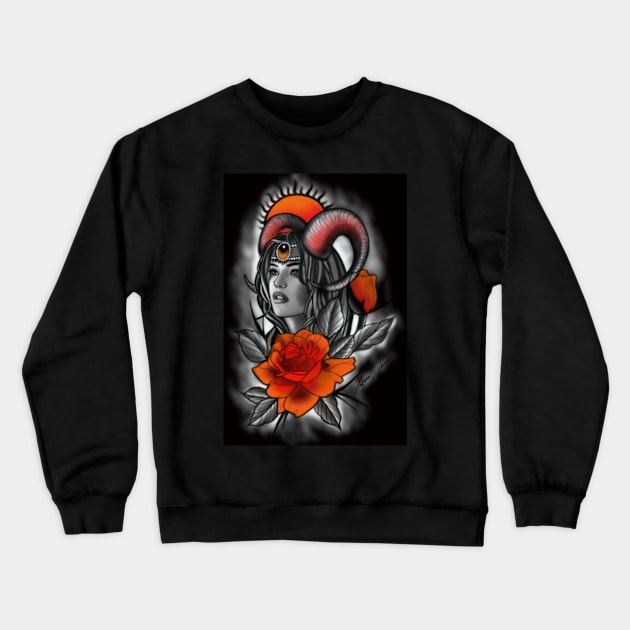 Aries Crewneck Sweatshirt by Lazrartist